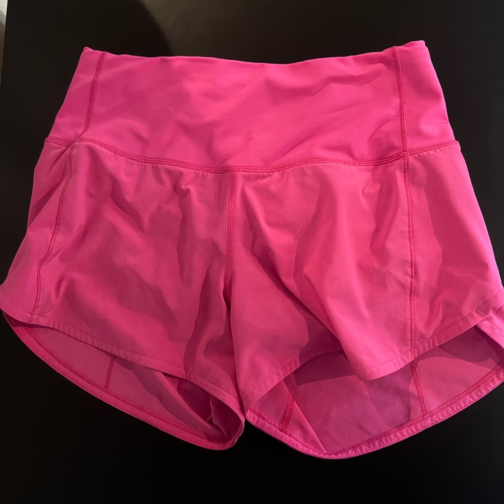 Lululemon hot pink running shorts
